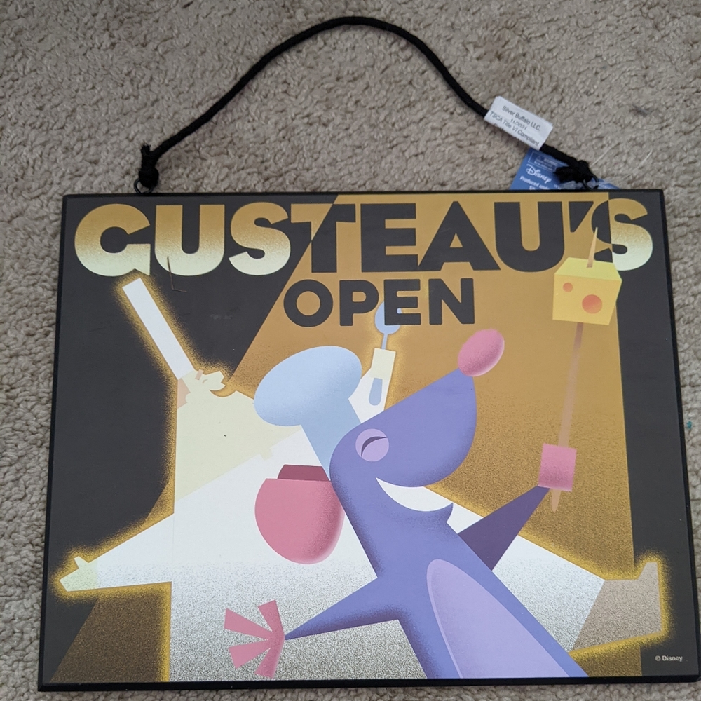 Disney's Ratatouille open closed sign